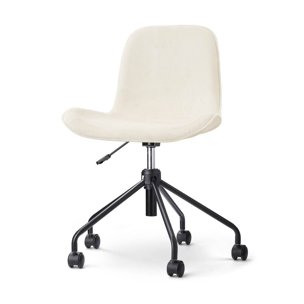 Nout-Fé bureaustoel rib beige - zwart onderstel