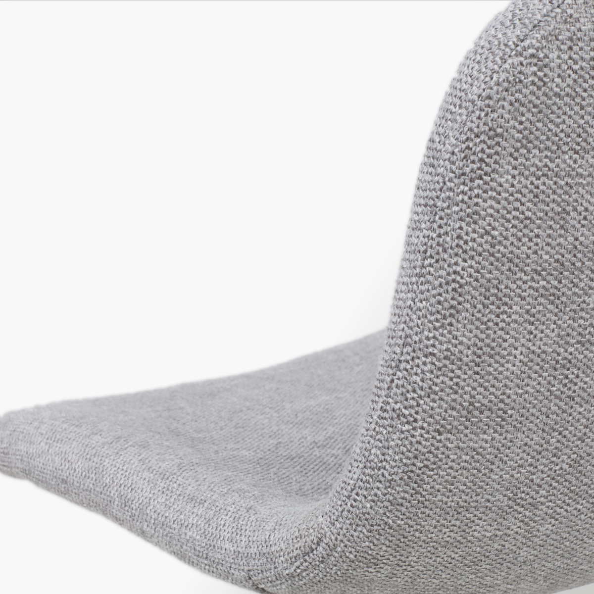 detail zitting van Nino-Mats barkruk lichtgrijs - wit onderstel - 65 cm - set van 2