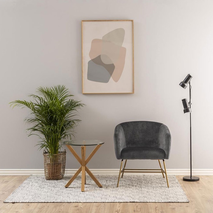 Lissy velvet fauteuil donkergrijs - fluwelen