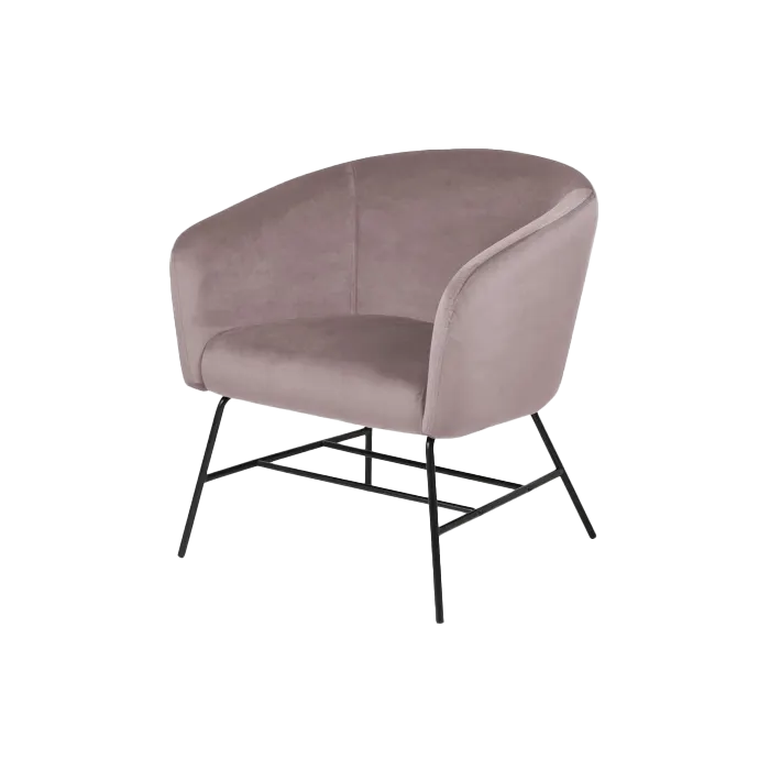 Lissy velvet fauteuil roze