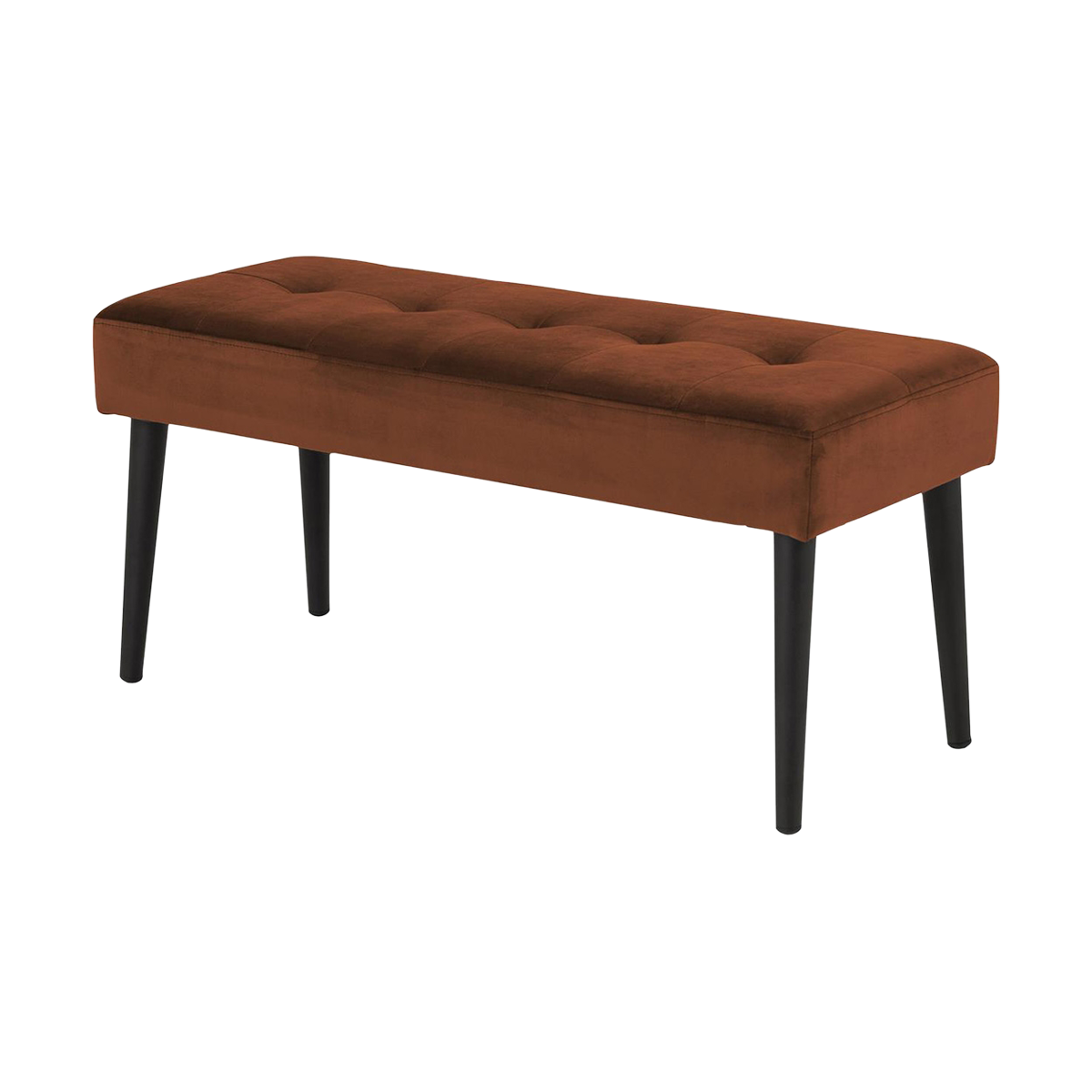 Danique velvet bankje koper - 95 x 38 cm