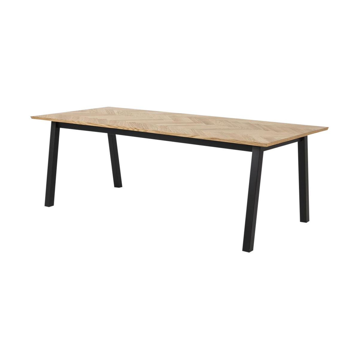 platform Schatting Incubus Hilly houten eettafel visgraat - 220 x 95 cm | Gewoonstijl