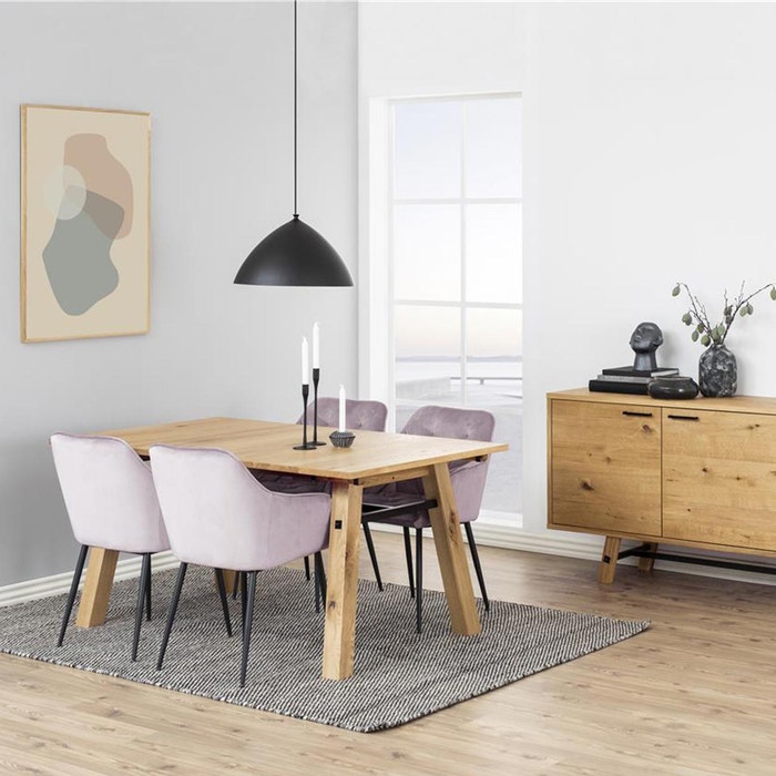 Arian velvet eetkamerstoel oud roze - fluwelen - velours