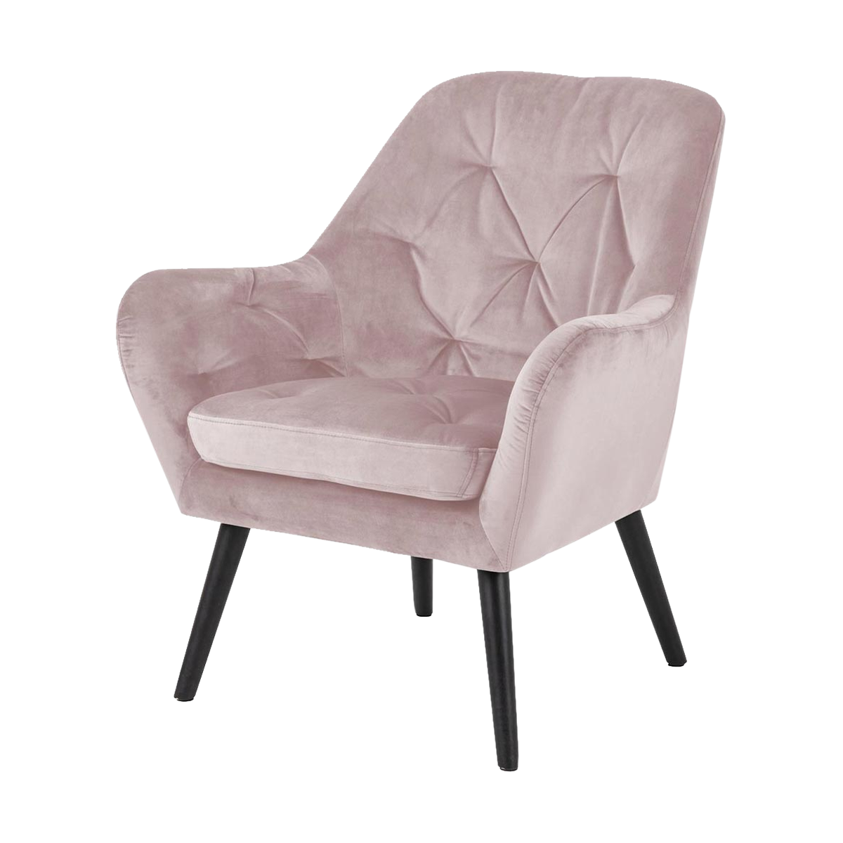 Arian fauteuil velvet oud roze