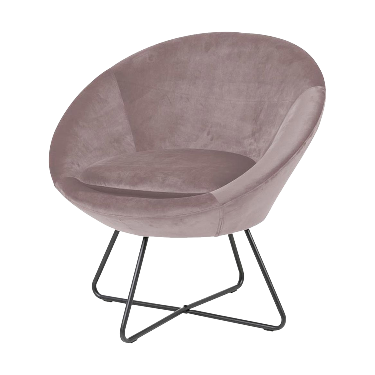 Merel velvet fauteuil roze 