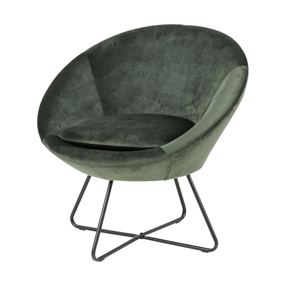 Merel velvet fauteuil donkergroen 