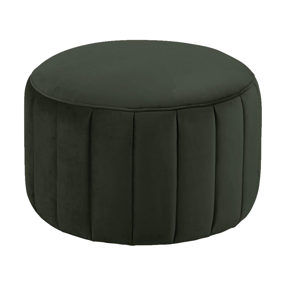 Sterre velvet poef donkergroen - Ø 60 cm