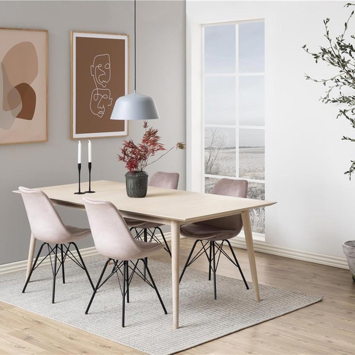 Pien eetkamerstoel velvet roze - fluwelen - velours - kuipstoel