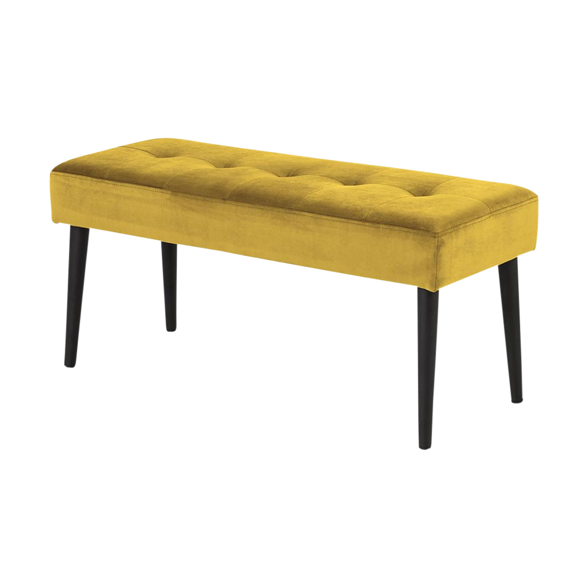 Danique velvet bankje geel - 95 x 38 cm