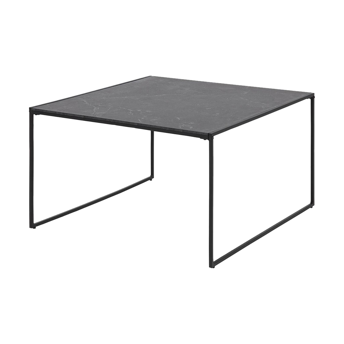 Imke salontafel marmerlook antraciet - 80 x 80 cm 