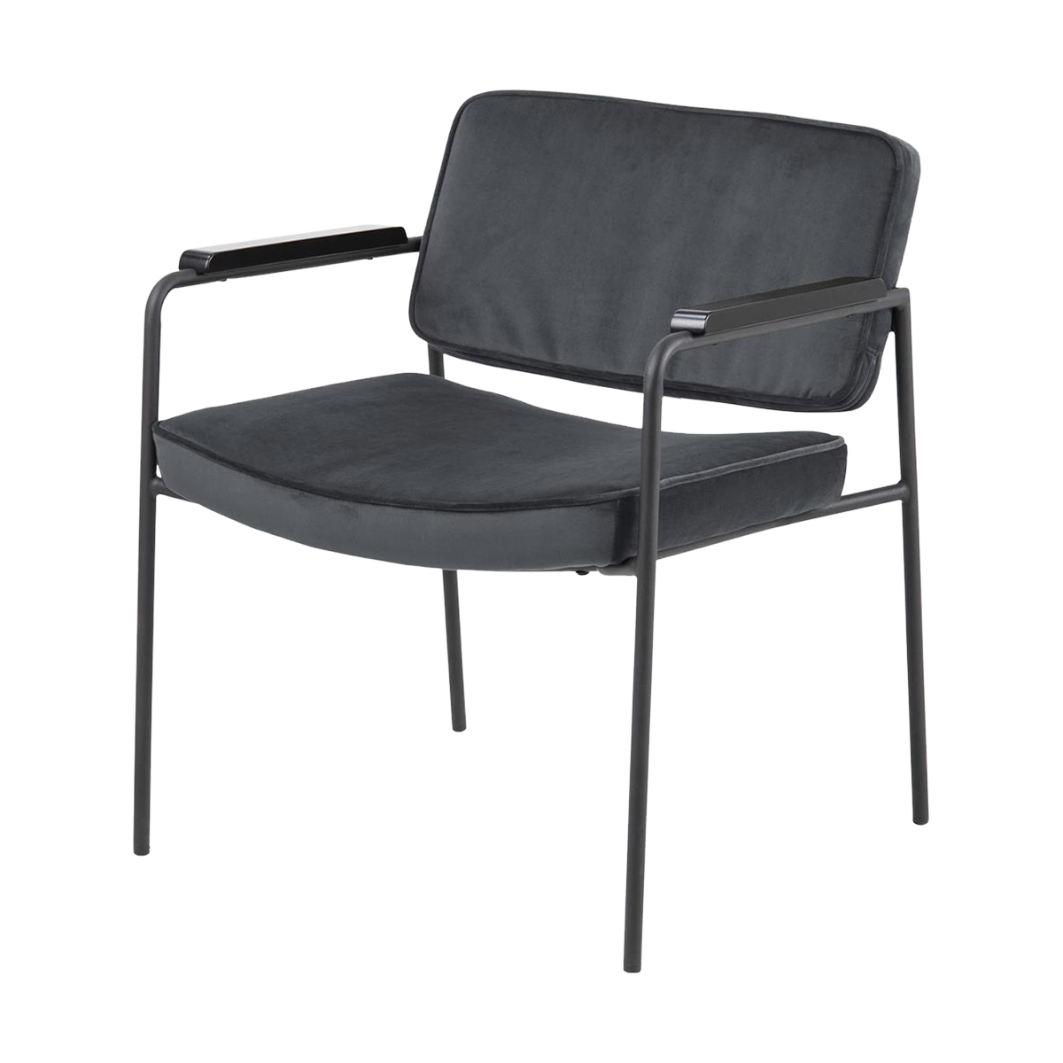 Bibi velvet fauteuil donkergrijs