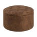 Elin poef kunstleer camel - Ø 60 cm