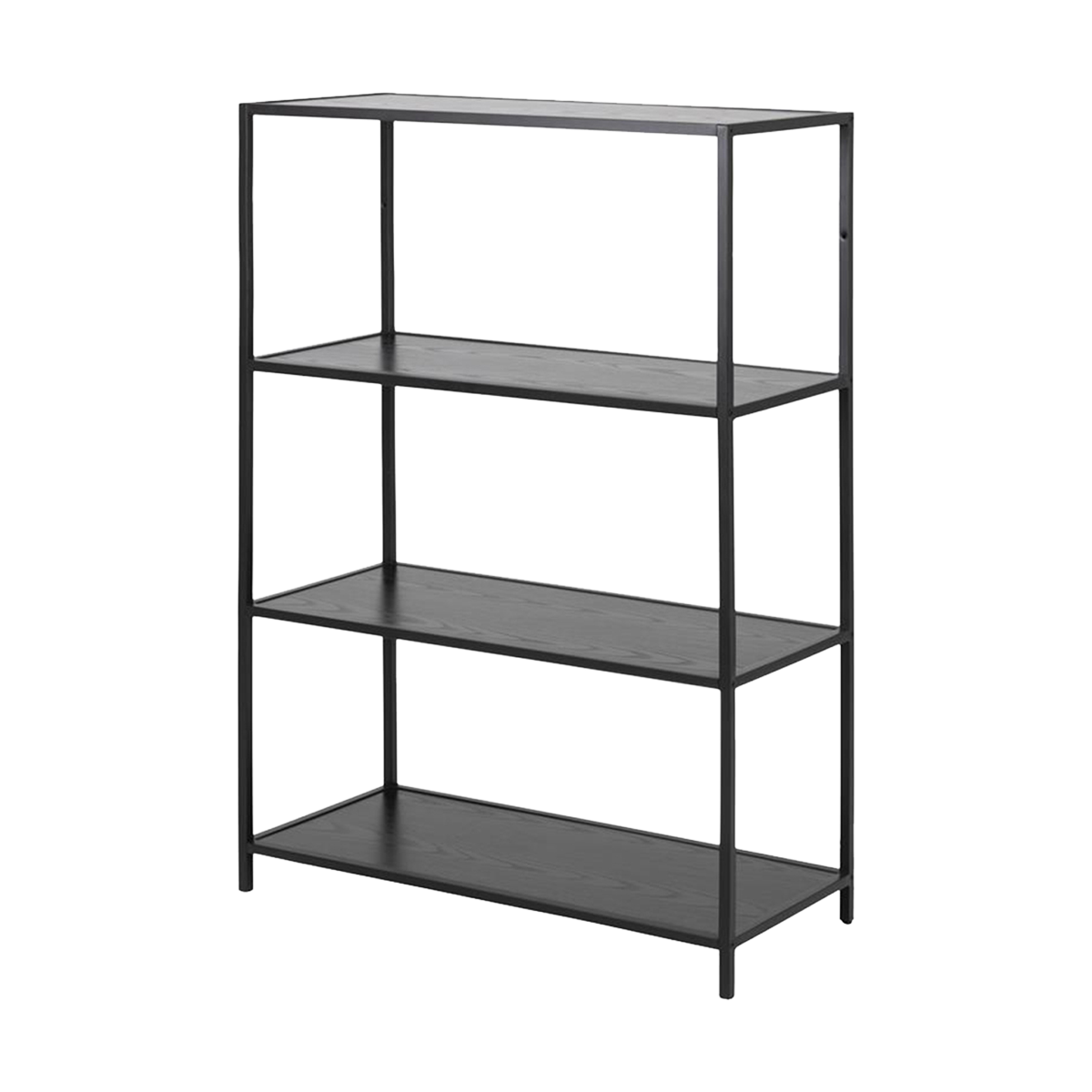 Vic houten staande boekenkast zwart - 77 x 114 cm