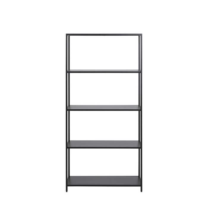 Roy metalen open kast zwart - 69 x 150 cm - wandkast - open