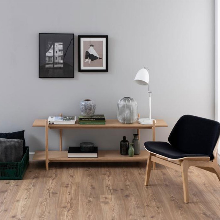 Lucas houten kast naturel - 150 x 55 cm - boekenkast - dressoir - roomdivider