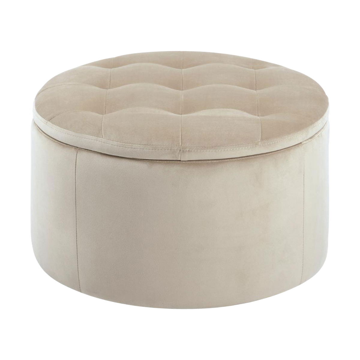 Elin velvet poef zand - Ø 60 cm