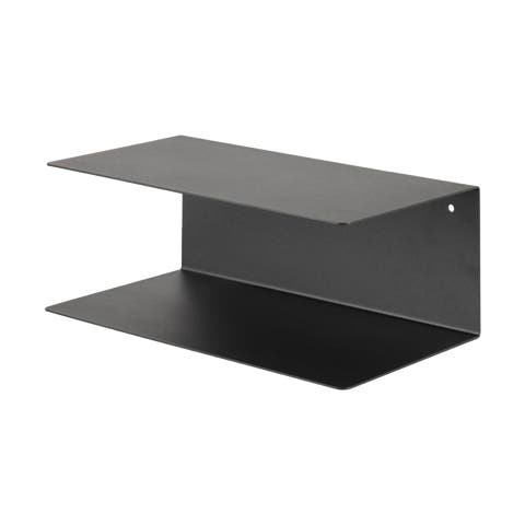 Yara metalen wandplank zwart - 35 x 20 cm