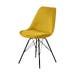 Pien ribstof eetkamerstoel geel