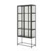 Vic vitrinekast zwart - 77 x 186 cm