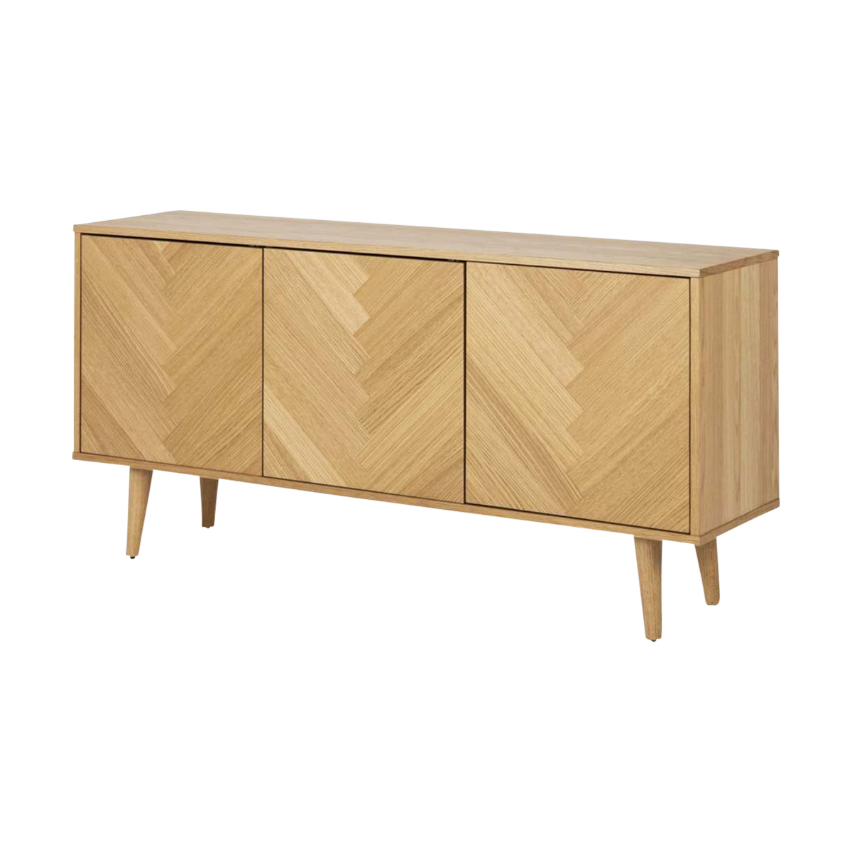 Senn houten dressoir naturel visgraat - 150 x 40 cm