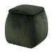 Jolie velvet poef donkergroen - 40 x 40 cm