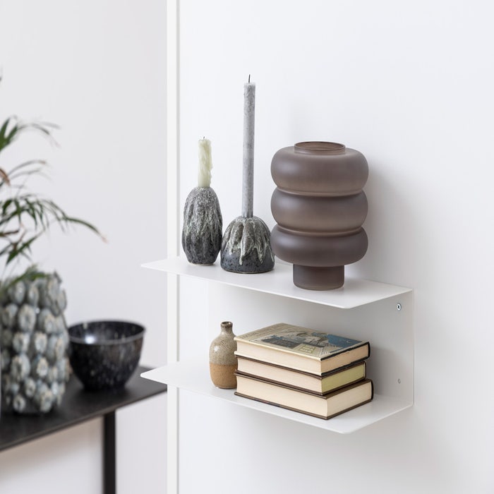 Yara metalen wandplank wit - 50 x 20 cm - fotoplank