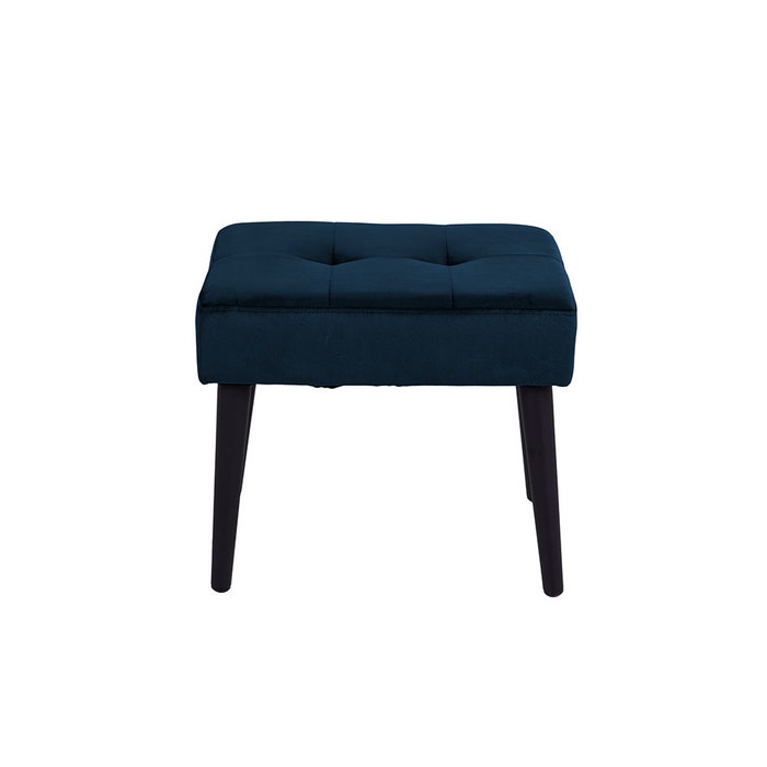 Danique velvet krukje donkerblauw - 50 x 38 cm - voetenbank - fluwelen