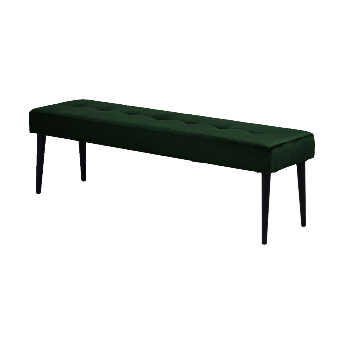 Danique velvet bankje donkergroen - 140 x 38 cm