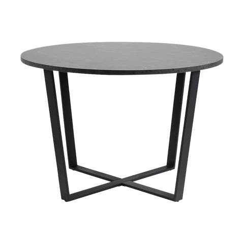 Brynn ronde eettafel marmerlook zwart - Ø 110 cm