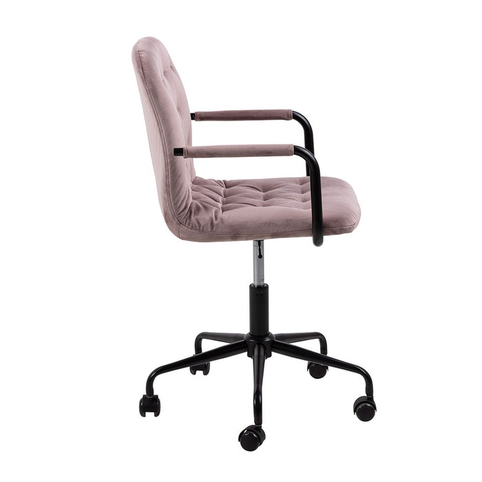 Liva velvet bureaustoel roze - burostoel
