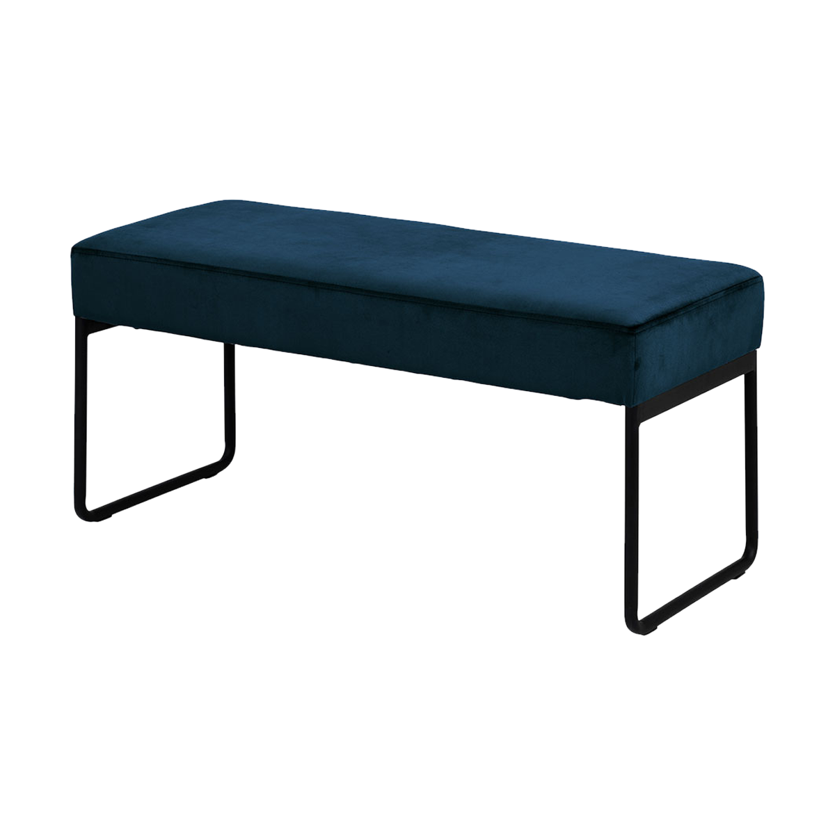 Joes velvet bankje donkerblauw - 95 x 38 cm