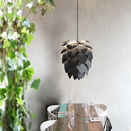 Aluvia Medium lampenkap anthracite grey - Ø 59 cm - donkergrijs - aluminium - zwart