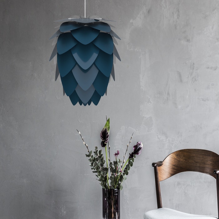 Aluvia Medium lampenkap petrol blue - Ø 59 cm - blauw - aluminium