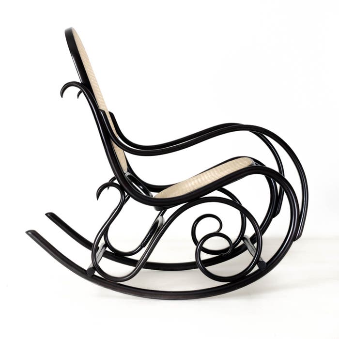 Felicia houten schommelstoel zwart gebeitst - thonet - retro - buighout - no1 design