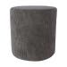 Boaz ribstof poef donkergrijs - Ø 34 x 36 cm
