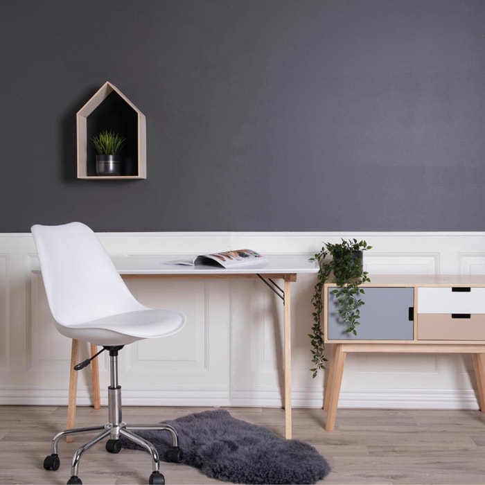 Rover houten bureau wit - houten onderstel - 120 x 60 cm - buro