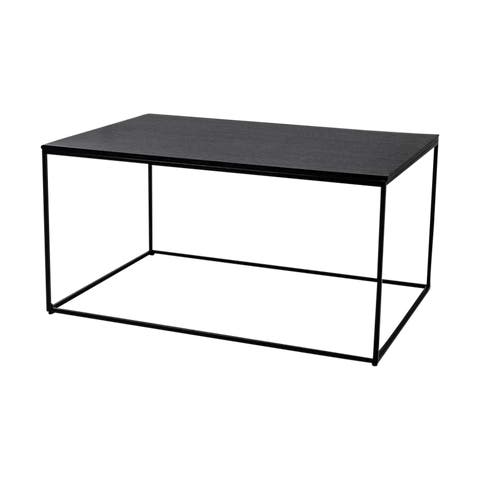 Karen houten salontafel zwart - 90 x 60 cm