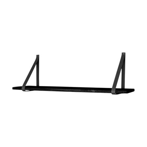 Thomas houten wandplank zwart - 120 x 20 cm