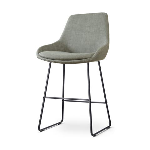 Nino-Isa barkruk saliegroen - zwart onderstel - 65 cm