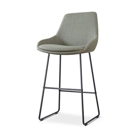 Nino-Isa barkruk saliegroen - zwart onderstel - 75 cm