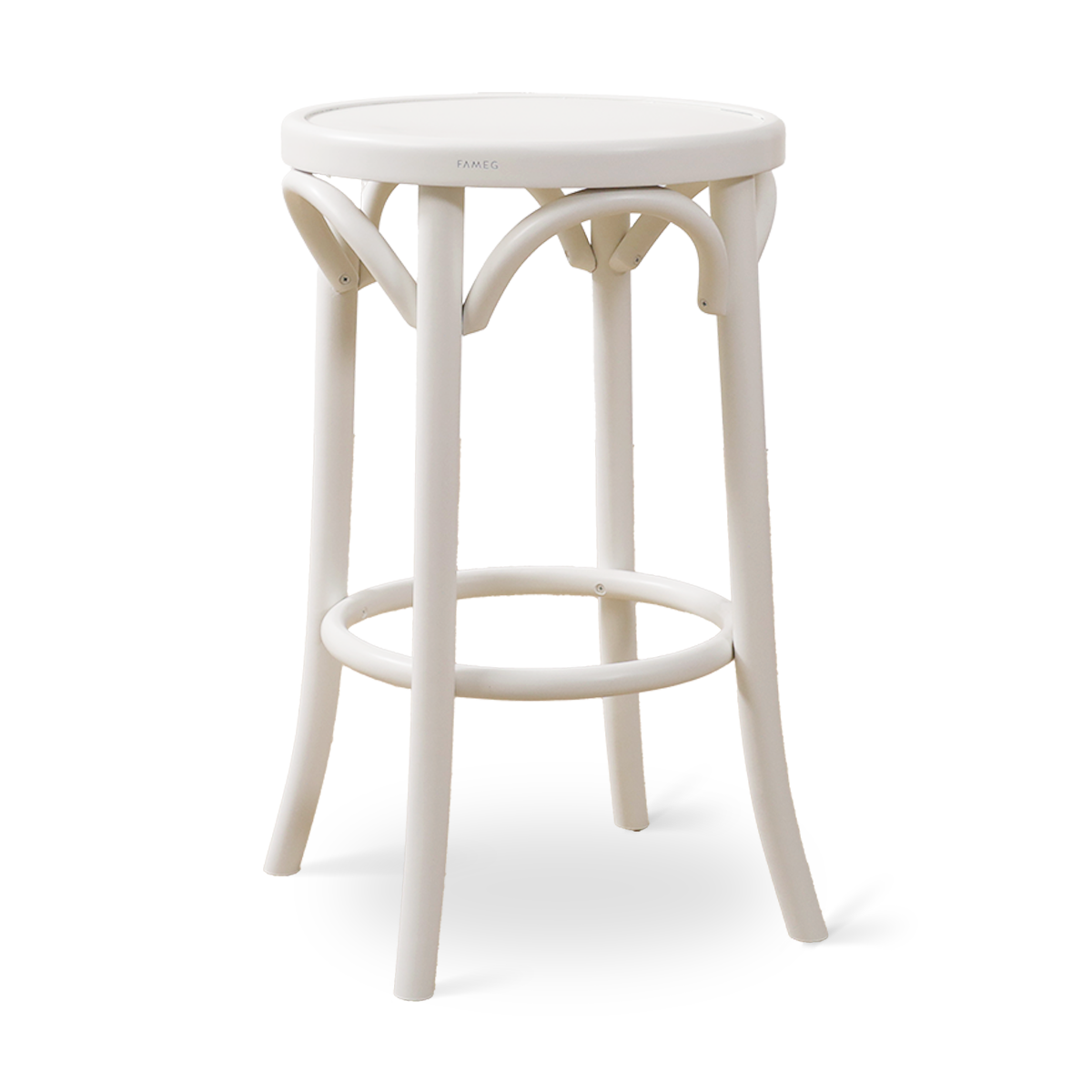 Diana houten barkruk wit - 61 cm