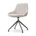 Nola-Isa draaibare eetkamerstoel beige gemêleerd - zwart onderstel