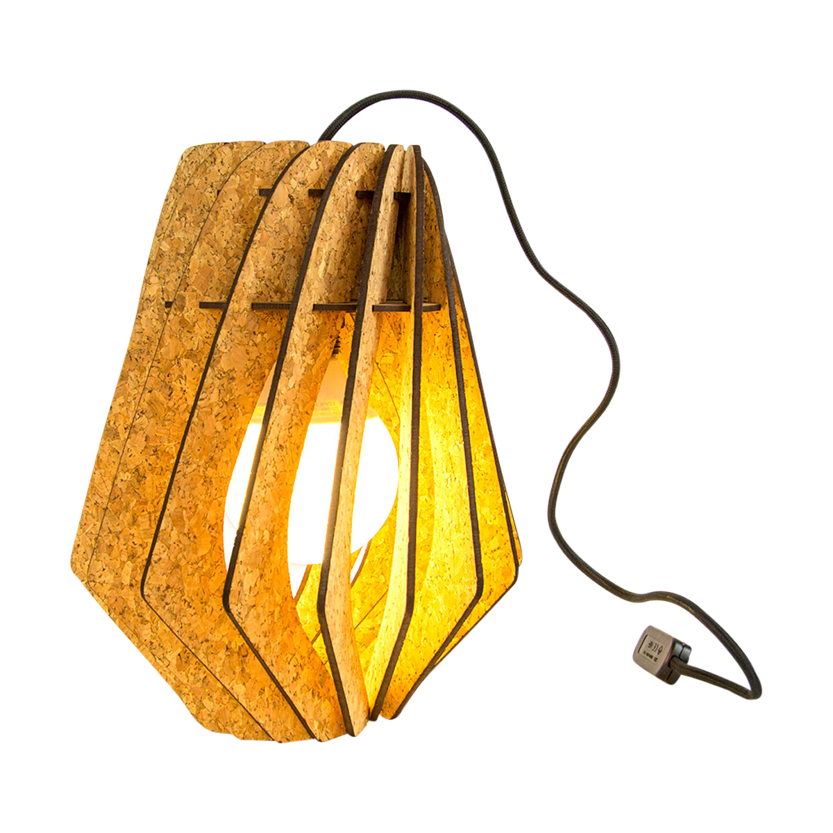 Spin S kurken hanglamp small - met koordset zwart - Ø 25 cm