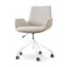 Nout-Eef bureaustoel beige gemêleerd - wit onderstel