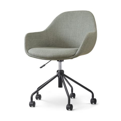 Nout-Mae bureaustoel saliegroen - zwart onderstel
