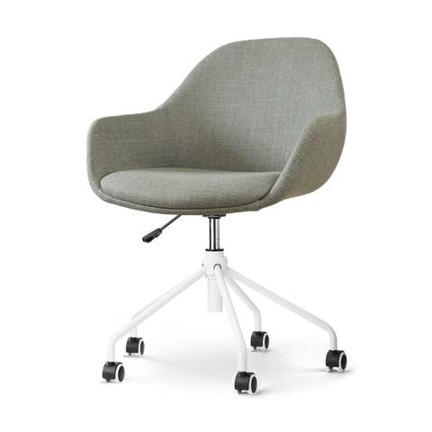 Nout-Mae bureaustoel saliegroen - wit onderstel