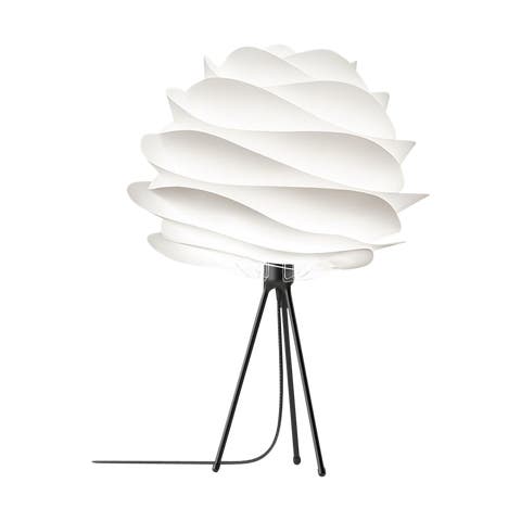 Carmina Medium tafellamp white - met tafel tripod zwart - Ø 48 cm