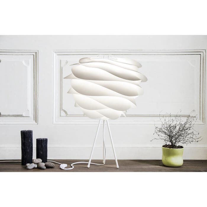 Carmina Medium tafellamp white - met tafel tripod wit - Ø 48 cm - witte