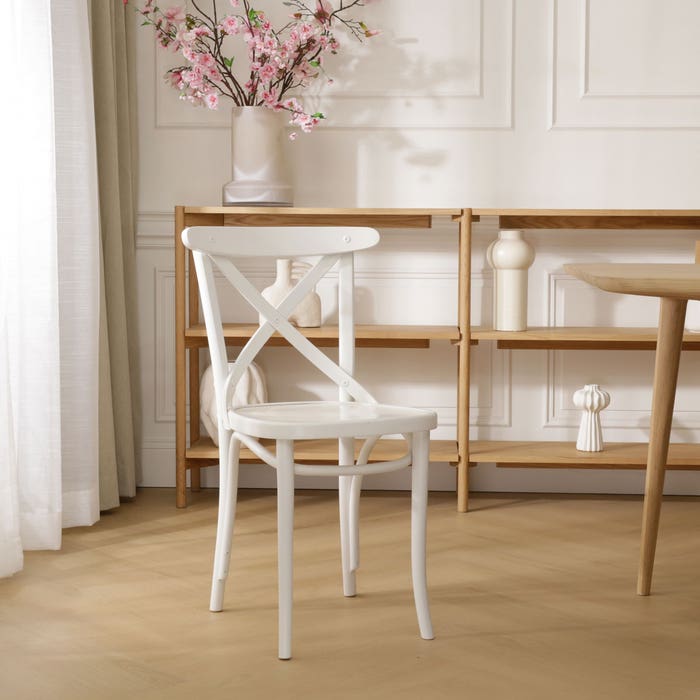 Claire houten eetkamerstoel wit - thonet