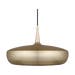 Clava Dine hanglamp brushed brass - met koordset zwart - Ø 43 cm